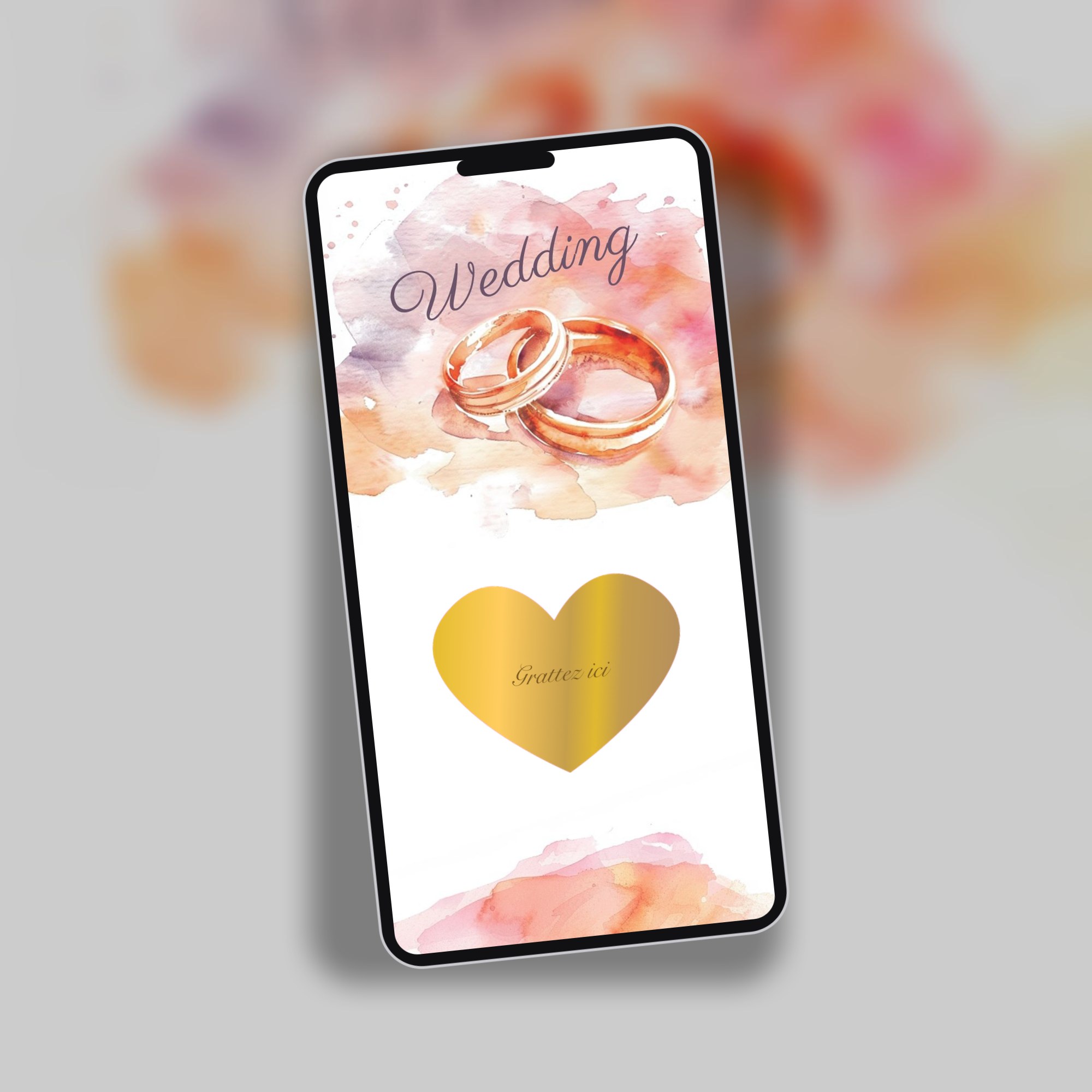 Carte a gratter annonce Mariage