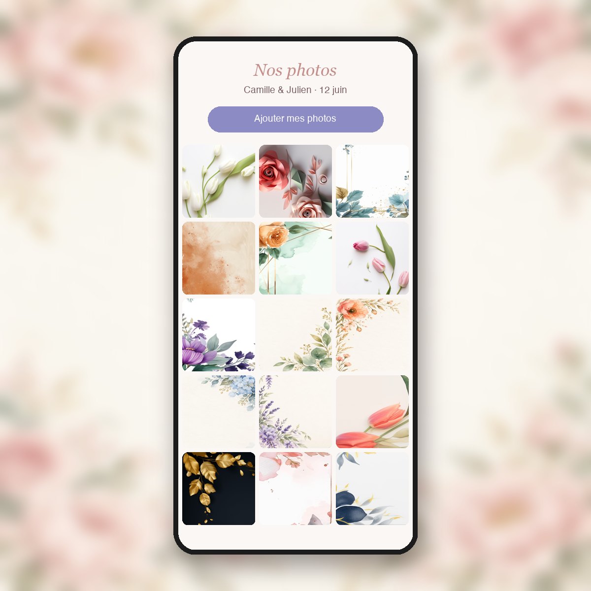 Galerie photos des invités pour mariage