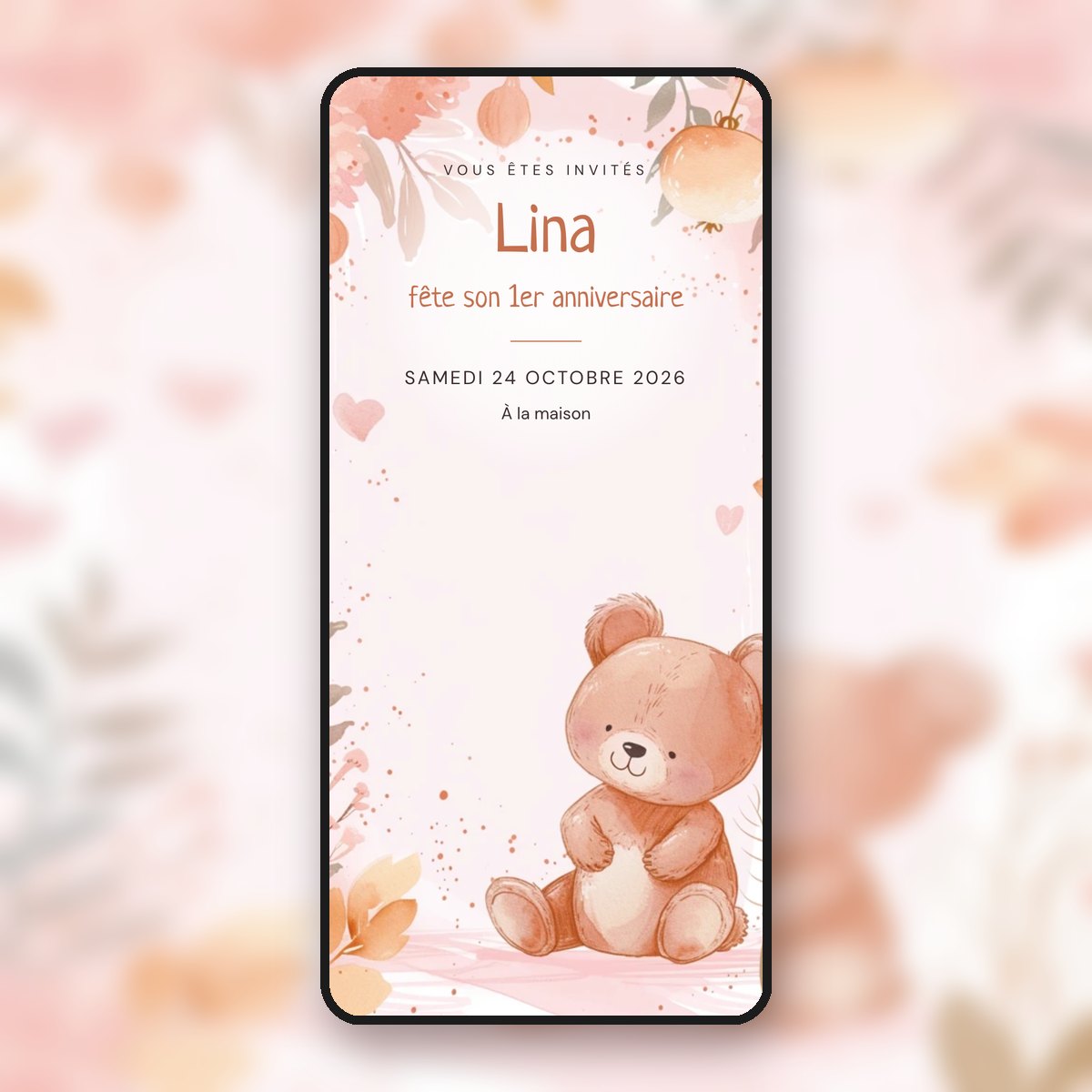 Invitation d'anniversaire animée pour enfant
